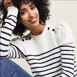 JOIE Ruthline Striped Knit Sweater Large NWT